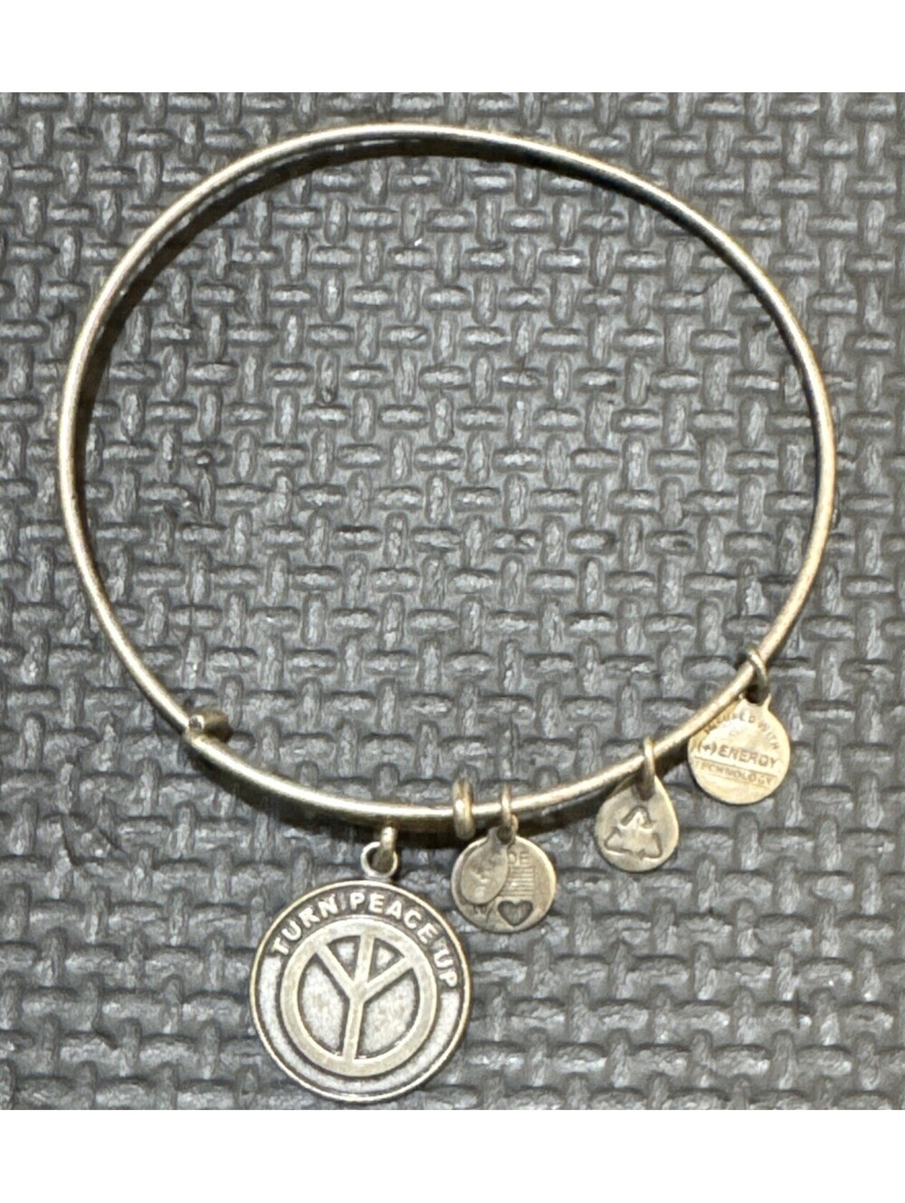 Alex and Ani Silver Toned Charm Expandable Bangle Bracelet | Teacher’s Apple